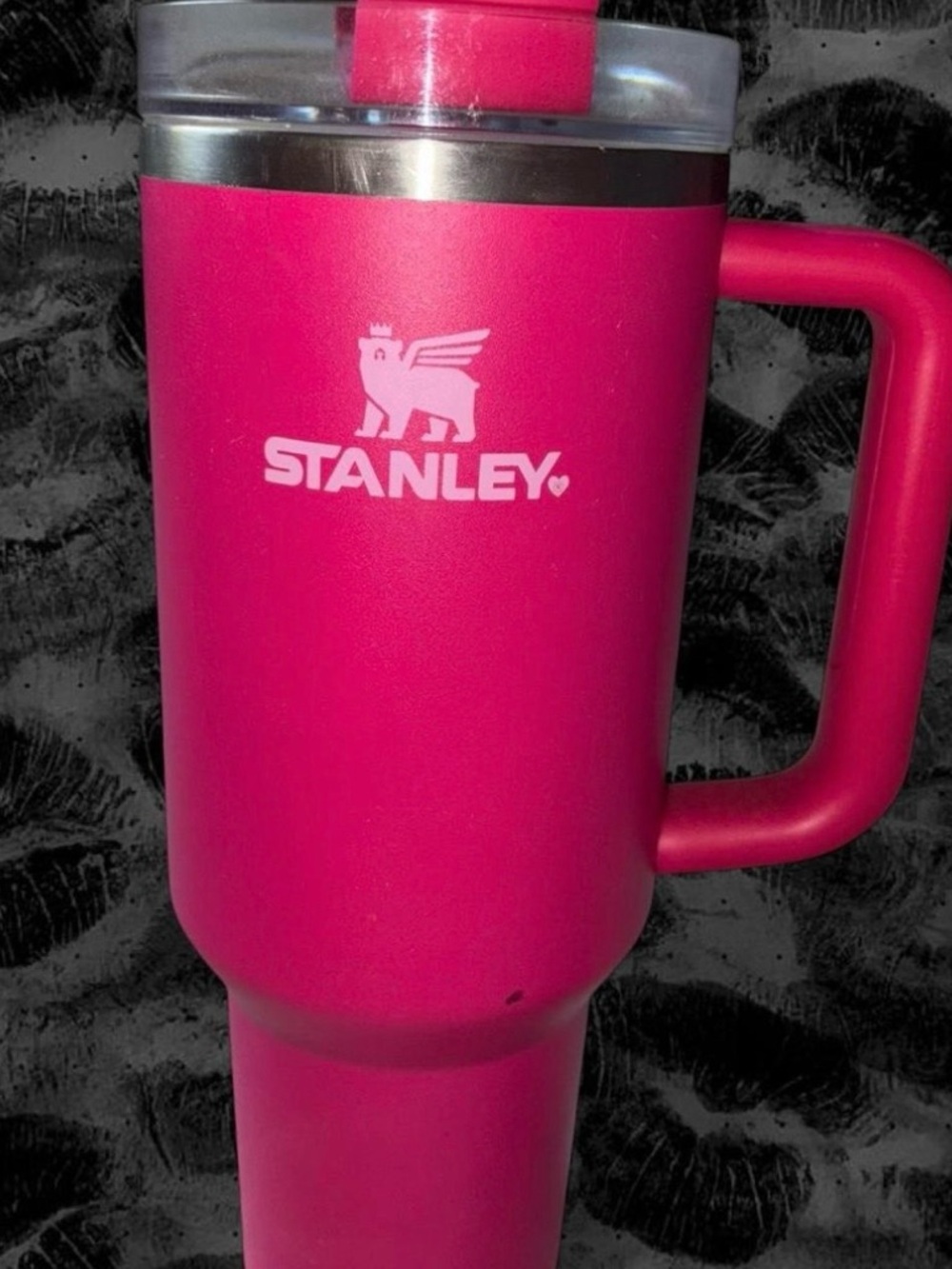 Valentines Collection Pink Stanley Travel Mug with Handle